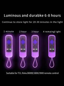 Silicone Night Luminous Dust-Proof Cover Protective Case For Hisense TCL Roku TV Remote Control, Multi-Color (Please Refer To The Details Page For The Glow Instructions), Back To School Supplies