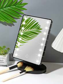 1 件 16Led 电池/USB 双电源化妆镜灯，触摸调节亮度梳妆台灯，可旋转镜面发光镜，适合家庭、办公室、旅行，可作为送给女性的礼物 - 黑色 - 查看 8
