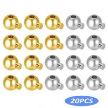 10pcs/20pcs/50pcs Round Crimp Beads,Stopper Beads Bead Caps For Jewelry Making, Spacer Beads Metal Bead Stopper Crimp Charms For Bracelet Necklace Ends Accessories