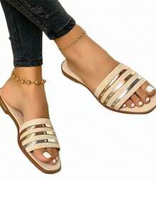 Playa Sandalias Para Mujer Moda - Blanco - Ver 2