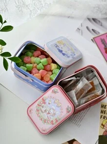 1pc Colorful Cute Portable Tin Box For Candy, Tea, Storage, Desk Snacks, Wedding Favor Packaging, Home Decor, Daily Storage, Gift Box And Holiday Gifts - Multicolor - View 4