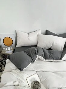 Bộ 3 vỏ chăn thân thiện với da màu trắng và xám đậm - Nhiều màu - Xem 3