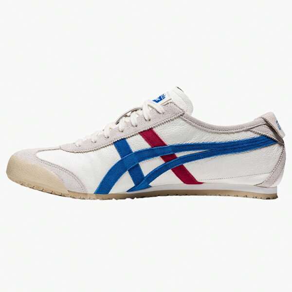 Onitsuka Tiger Pantofi sport alb și albastru MEXICO66 din piele, pantofi sport unisex 1183B391-100