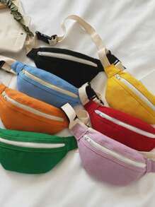 Bolso de cintura para niños, nuevo bolso simple y versátil para el pecho para uso casual y deportivo de niños y niñas, verano