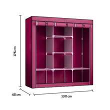 Closet Armario Organizador Portátil Armable de Acero Inoxidable - Rosa - Ver 3