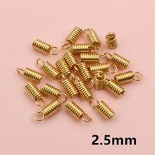 20pcs Stainless Steel Spring Crimp Clasps Leather Cord Ends End Caps Connectors For DIY Bracelet Necklace Jewelry Making