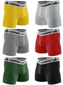 Kit 6 Cueca Box Boxer Masculina Adulto Homem Lisas