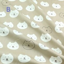 Tela de sarga con diseño de rayas geométricas, estrella y cabeza de oso impresa en serie camello, material para manualidades, acolchado, patchwork, sábanas, costura, scrapbooking y telas calico - Multicolor - Ver 7