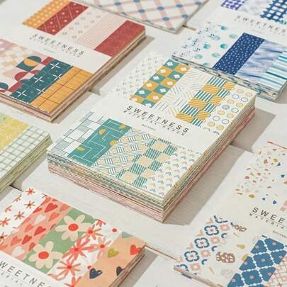 50 hojas/100 hojas/200 hojas Juego de papel scrapbook vintage - Material de papel, suministros de scrapbooking completos