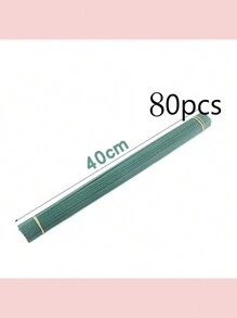 40/80/100 件超值装绿色花茎线，长度 40 厘米/15.75 英寸，直径 2.2 毫米/0.08 英寸，绿色花茎线 + 胶带捆绑，人造花茎线，用于花店插花的花茎包裹和 DIY 的花茎线 - 100根40cm花桿 - 查看 7