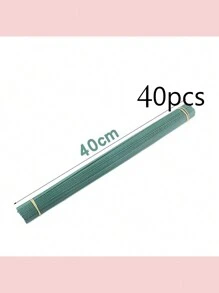 40/80/100 件超值装绿色花茎线，长度 40 厘米/15.75 英寸，直径 2.2 毫米/0.08 英寸，绿色花茎线 + 胶带捆绑，人造花茎线，用于花店插花的花茎包裹和 DIY 的花茎线 - 100根40cm花桿 - 查看 5