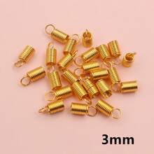 20pcs Stainless Steel Spring Crimp Clasps Leather Cord Ends End Caps Connectors For DIY Bracelet Necklace Jewelry Making