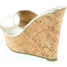 Womens Open Back Tall Wedge  Sandal - 金色 - 查看 4