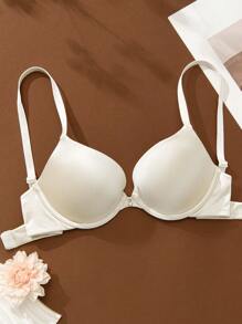 Deyllo Seamless Push Up T-Shirt Bra Comfort Lightly Padded Underwire Bra - White - View 10
