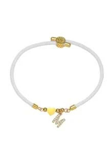 女士不锈钢 26 个字母首字母手链 A-Z 字母心形可调节幸运红绳编织手链珠宝礼物 - 款式1 - 查看 7