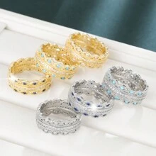 1pc Horseshoe Design Cubic Zirconia Inlaid Women's Ring - Ring - View 9