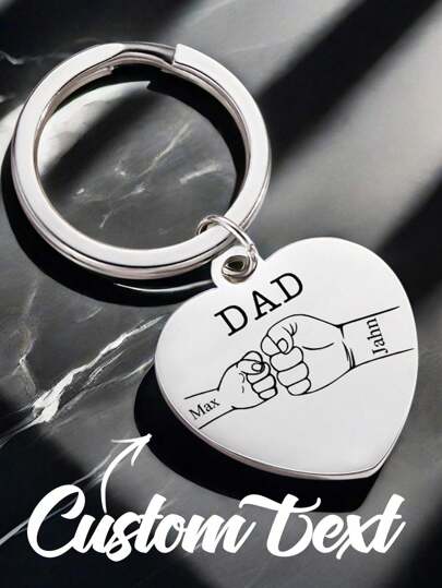 1 chaveiro personalizado com nome para pai, presente para pai, chaveiro personalizado em formato de coração, chaveiro personalizado com nomes de filho e filha, chaveiros personalizados para papai, presente para papai, chaveiro personalizado com gravação, presente para o dia dos pais, presentes personalizados para homens, presentes de aniversário, presentes de aniversário, presentes para pai, presentes para marido, vintage de aço inoxidável, fofo, adorável, contratado, kawaii, elegante, moda de outono, dinheiro antigo, personalizado casual, personalizado, único, personalizado, presentes ideais para ele, família, avós, crianças, formatura, natal, inverno, outono/outono, achados de tesouros de férias, moda de inverno, presente de Natal, decorações de Natal, enfeites de Natal personalizados, presentes personalizados para mulheres/homens, chaveiro personalizado/personalizado, acessórios de Natal, chaveiros e acessórios personalizados, conforto fácil, Colorido, fofo, adorável, engraçado, kaw