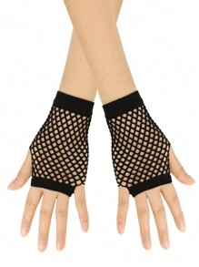 8-16Y Teenage Girls' Western Style Hollow Mesh Gloves - Multicolor - View 14