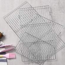 1 Rejilla de enfriamiento,con cada una de 1 niveles, antiadherente, Rejillas para Enfriar Repostería, Rejilla de Refrigeración, 1 Niveles, Acero Inoxidable Antiadherente, para Hornear en Casa, Fiesta de Cumpleaños, Fiesta de Bodas - Negro - Ver 4