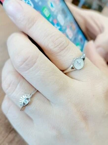 1 Piece Gold Ring Signet Ring North Star Diamond Celestial Ring Pinky Ring Graduation Gift Unisex Ring Unique Holiday Gift Jewelry Solid Sterling Silver 925 Starburst Signet Ring