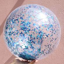 Sparkling Shiny Sequin Inflatable Beach Ball - PVC Water Toy For Fun-Filled Family Parties & Vibrant Beach Events - Perfect Summer Fun For All Ages,Inflatable Balls,Inflatable Ball,Bouncy Balls Rubber,Sensory Toys,Beach Toys,Fidget Toys