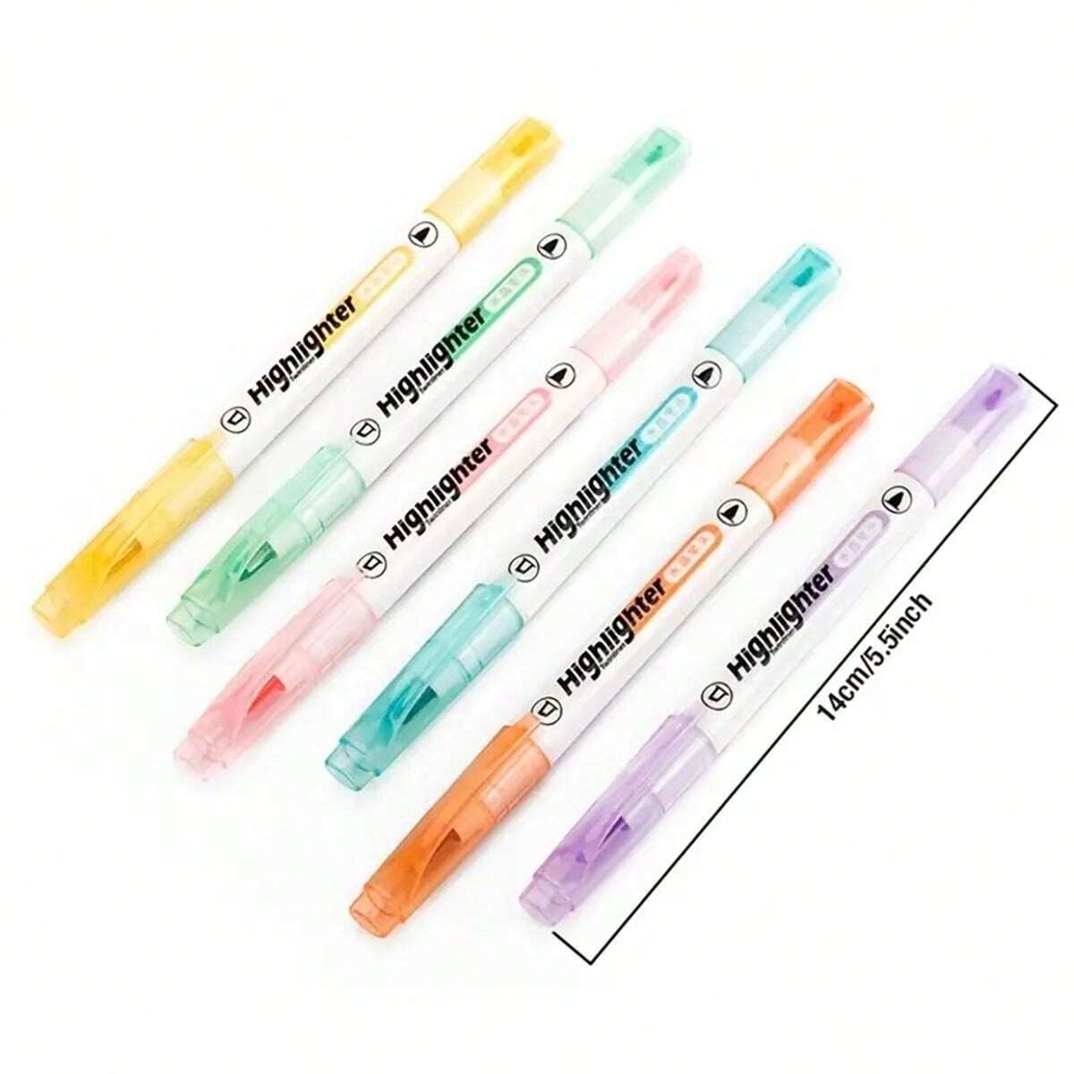 Double Tip Highlighter Pens Macaron Color Markers Midliner Pastel