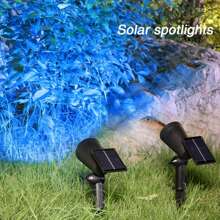 1 pieza Foco solar de jardín, Luz LED RGB para exteriores para árboles y céspedes, Decoración de Halloween, Idea de regalo de Navidad, Paisaje de villas, carreteras y patios