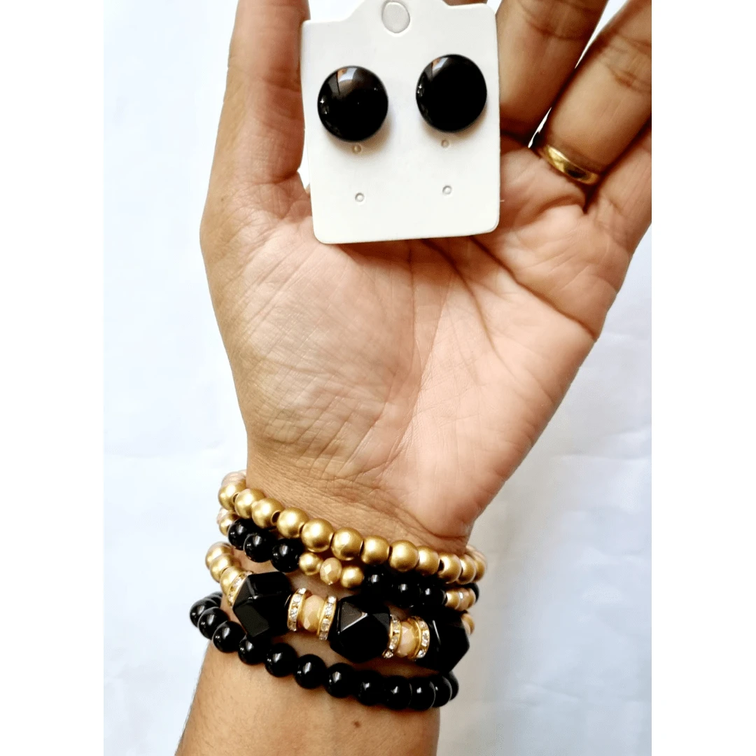 Women Bracelet Sets - màu đen - Xem 1