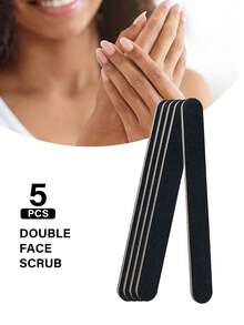 10 Pack 100/180 Grit Nail Files, Black Nail Files Professional Washable Doubled Sides Nail File Kit For DIY Salon Use - Black - View 3