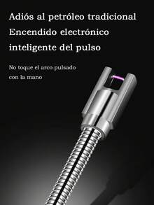 Encendedor Electrónico De Velas, encendedor eléctrico, Encendedor Recargable Usb A Prueba De Viento, Encendedor A Gas Para Parrilla, encendedores largos sin llama para velas, parrilla, barbacoa, campamento - Negro - Ver 3