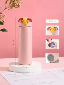 1 bình nước cách nhiệt chân không Bounce bằng thép không gỉ, cốc đựng ống hút di động ngoài trời, thiết kế đơn giản cho ngày tựu trường - Nhiều màu - Xem 8