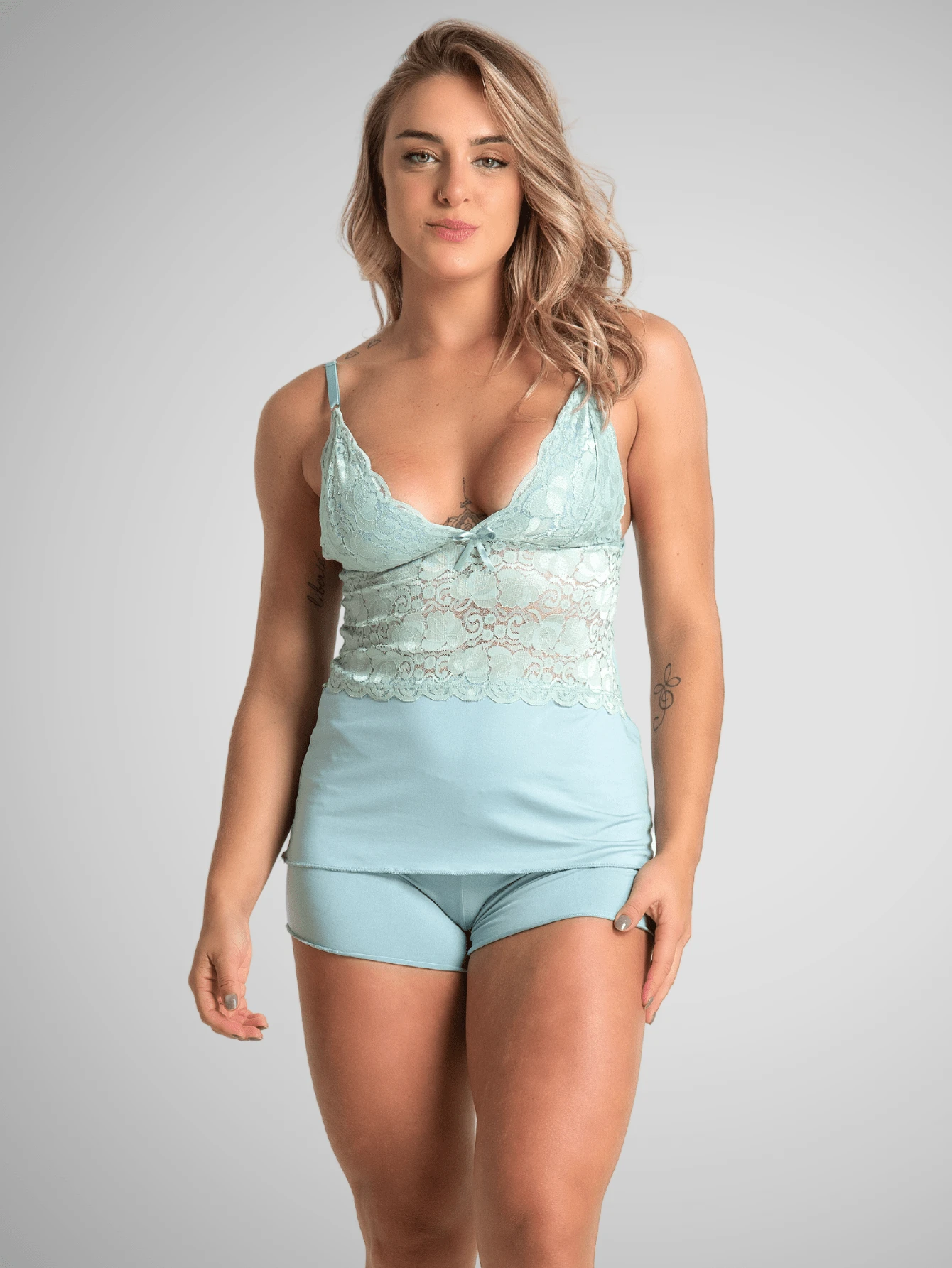 Women Pajama Sets - 薄荷綠 - 查看 1