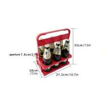 1 pezzo Cestino portatile vintage per 2/4/6 bottiglie di birra, rastrelliera per vino pieghevole, portabottiglie di birra, secchio portabottiglie di birra, cestino portatile per caffè, latte e tè, per uso quotidiano e forniture per feste, articolo essenziale per festival di birra