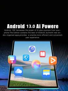 Qetupa X90 Android 13平板電腦，4GB RAM +128GB ROM（支援擴展至4GB RAM），支援BT 5.0和Wi-Fi 5，2+5 MP 雙攝像頭，MTK6755八核處理器，10.1英寸IPS 1280*800顯示屏平板電腦，適用於在線課程、閱讀，8000mAh電池壽命，支援SD卡，GPS功能 - 藍色 - 查看 8