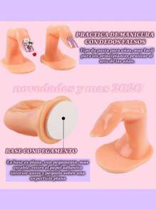 50 Pzs Dedos De Uñas Practica Para Diseños Uñas Muestrio - Beis - Ver 2
