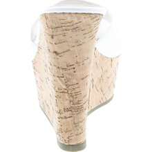 Womens Open Back Tall Wedge  Sandal - 白色 - 查看 4