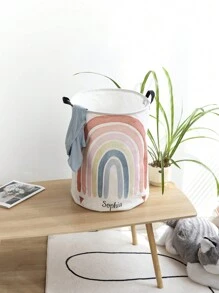 1 Stück Baby Wäschekorb, Baby Wäschekorb für Jungen und Mädchen, niedlicher Spielzeug Aufbewahrungsbehälter, Organizer für das Tierzimmer Dekoration - Verschiedenfarbig - Übersicht 6