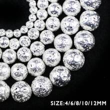 Natural Black Lava Stone Round Disks Loose Beads For Diy Handmade Jewelry Making, Bracelets, Necklaces, 4-12mm - Black - View 16