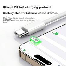 60W PD USB Type C To Type C Cable Data Cord Compatible With Iphone 15 Pro Max Xiaomi Poco Samsung Galaxy Fast Charging USB C Cables Type-C Quick Charger Cord Wire