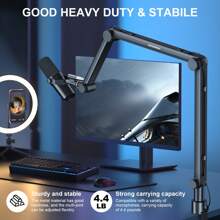 Aokeo AK-49 Microphone Boom Stand For Podcasts & Recording And Gaming, Max Load 4.4LB