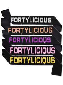 Foulard en satin noir et or paillettes - Cinquante ou quarante ans, fournitures pour fête d'anniversaire 50e/40e joyeux, idées et décorations, Noël