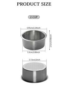 Filtro de café con capacidad para 2 tazas de 51mm, filtro no presurizado para cafetera Breville, Delonghi, Krups y otros productos de café. Accesorio de café y útiles escolares para volver al colegio.