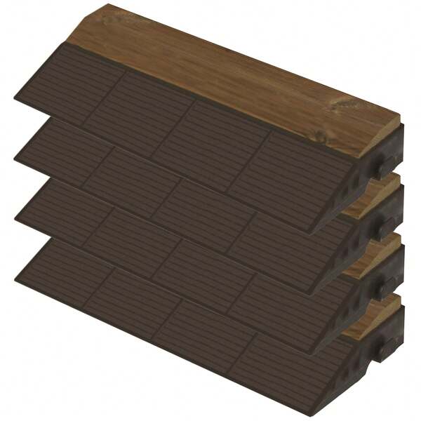 Well Home Pack van 4 houten afwerkingen van 39x20,5x6 cm, afwerking Man, COMBI-WOOD - Hout