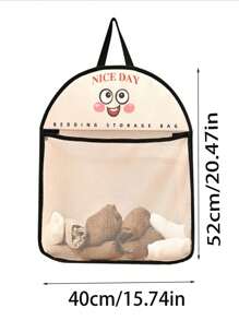 1入組內衣襪子收納掛袋，衣櫥掛式整理袋，壁掛式儲物網袋 - 彩色 - 查看 3