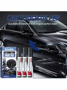 1pc Car Paint Scratch Repair Pen, Available In Black/White, Scratch Remover, Paint Touch Up Pen - Car Touch-up Pen (3 Pieces/box) - View 3