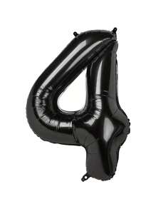 1pc 32in Disposable PE Digital Shaped Balloon,Classic Black  Decorative Party Celebration Decoration Balloon For Birthday Party,Wedding,Christmas - Black - View 13