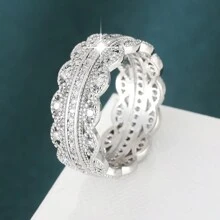 1pc Horseshoe Design Cubic Zirconia Inlaid Women's Ring - Ring - View 19