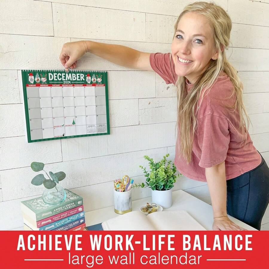 Gnome large wall calendar 2024 2025 18 month wall calendar 2024 2025