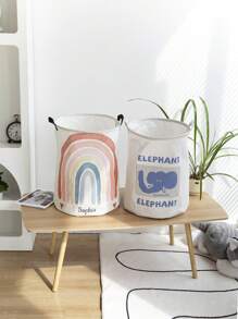 1 Stück Baby Wäschekorb, Baby Wäschekorb für Jungen und Mädchen, niedlicher Spielzeug Aufbewahrungsbehälter, Organizer für das Tierzimmer Dekoration - Verschiedenfarbig - Übersicht 1