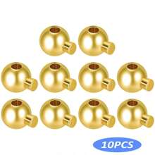 10pcs/20pcs/50pcs Round Crimp Beads,Stopper Beads Bead Caps For Jewelry Making, Spacer Beads Metal Bead Stopper Crimp Charms For Bracelet Necklace Ends Accessories